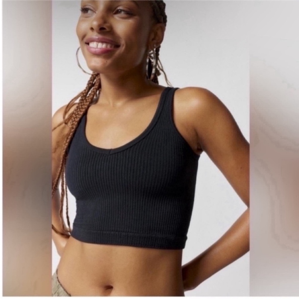 Urban Outfitters Out From Under Black Ribbed Crop Top